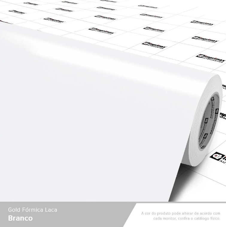 ADESIVO GOLD FÓRMICA LACA BRANCO - 1,22 mts largura