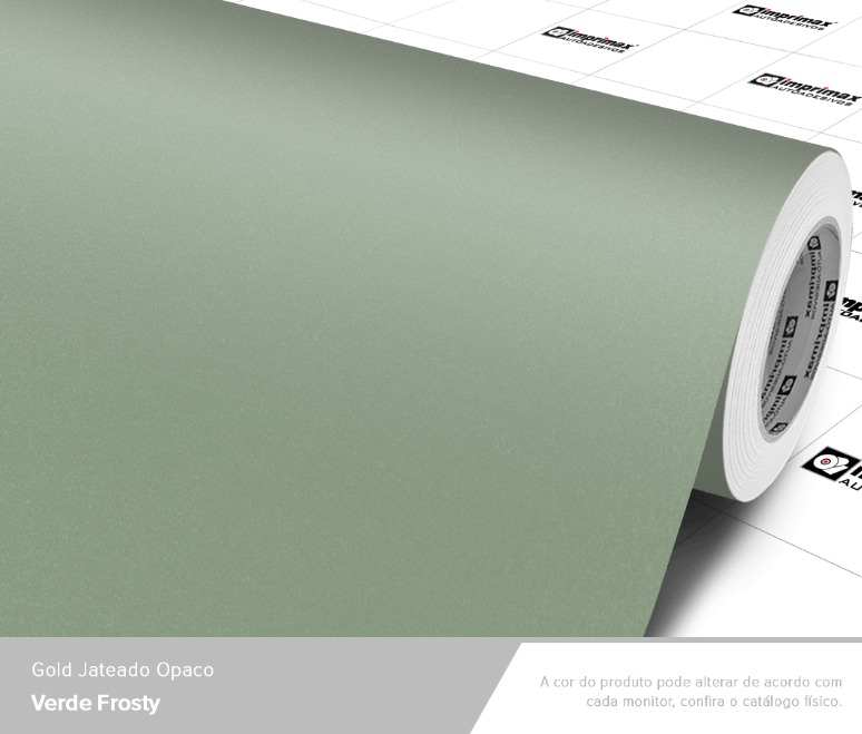 ADESIVO GOLD JATEADO OPACO VERDE FROSTY - 1,40 mts largura