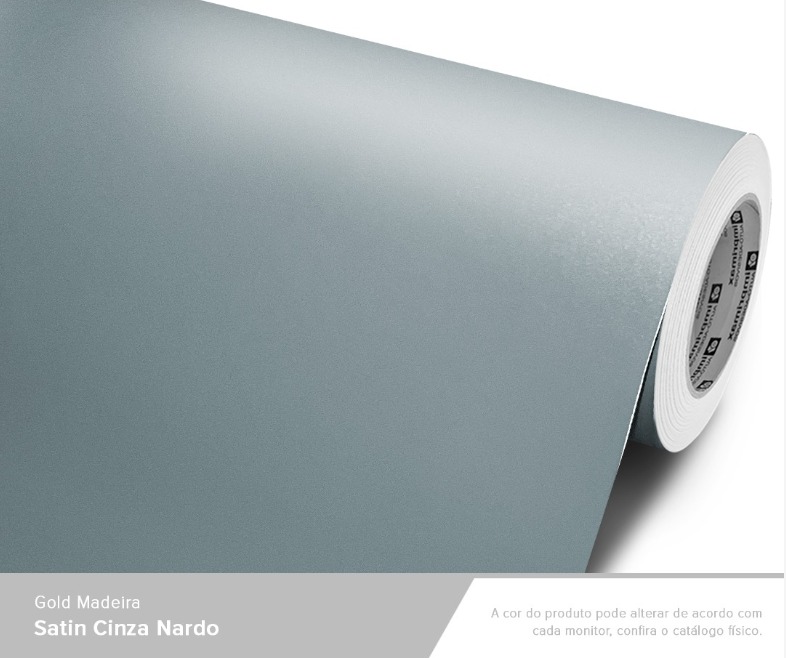 ADESIVO GOLD MADEIRA SATIN CINZA NARDO 1,22 mts largura