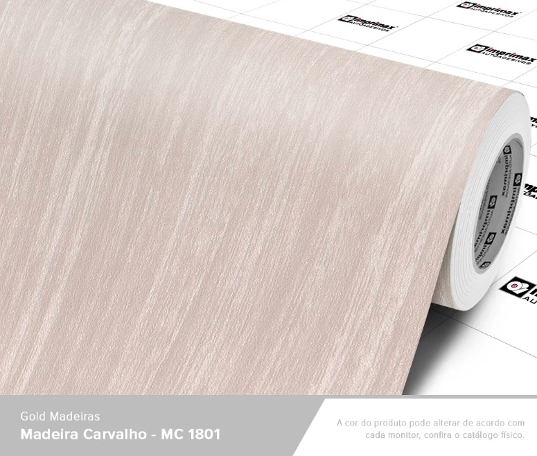 ADESIVO GOLD MADEIRA CARVALHO MC 1801 - 1,22 mts largura