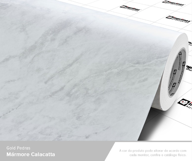 ADESIVO GOLD PEDRAS MARMORE CALACATTA - 1,22 largura