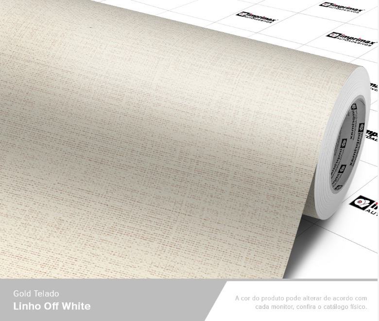 ADESIVO GOLD TELADO LINHO OFF WHITE - 1,22 largura