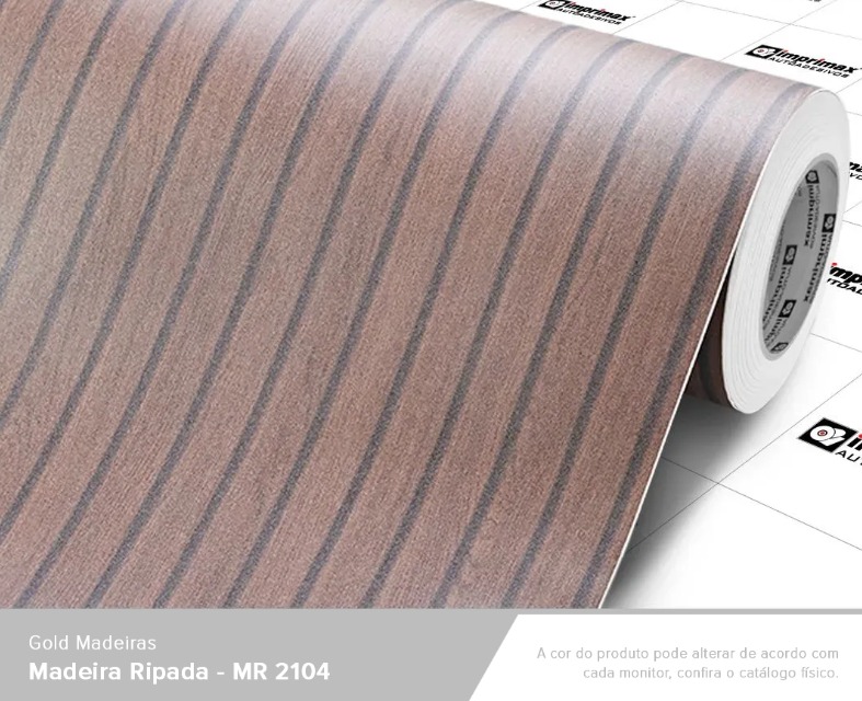 ADESIVO GOLD MADEIRA RIPADA MR 2104 - 1,22 mts largura