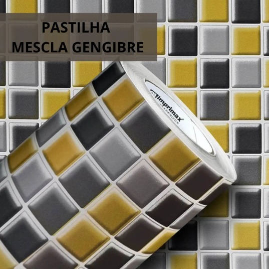 ADESIVO PASTILHA MESCLA GENGIBRE - 1,22 mts largura