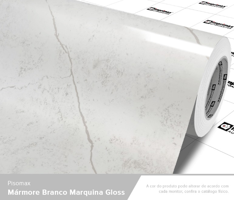 ADESIVO PISOMAX MARMORE BRANCO MARQUINA GLOSS - 1,22 mts largura