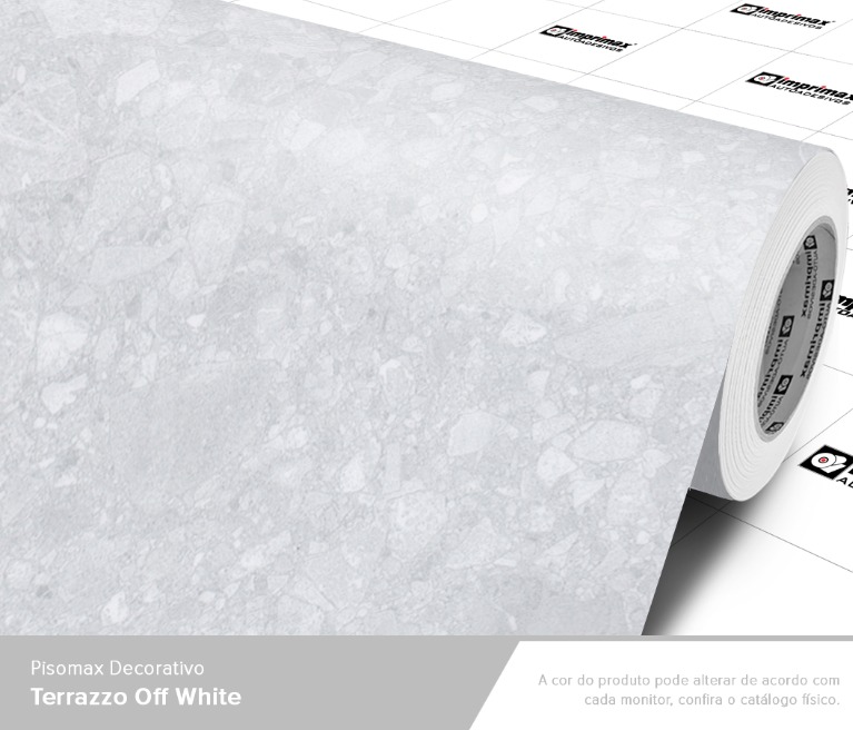 ADESIVO PISOMAX TERRAZO OFF WHITE- 1,22 mts largura
