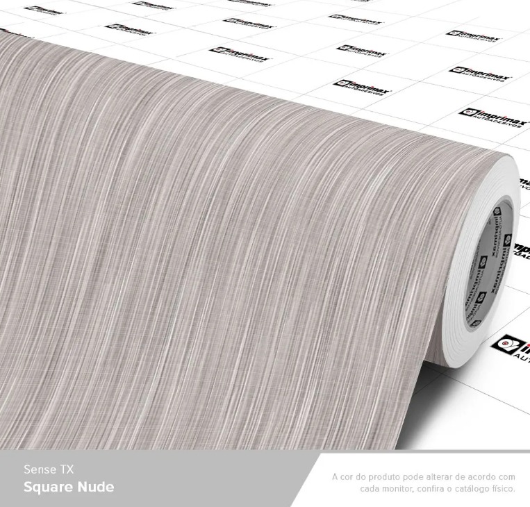 ADESIVO SENSE LINHO TX SQUARE NUDE - 1,22 mts largura